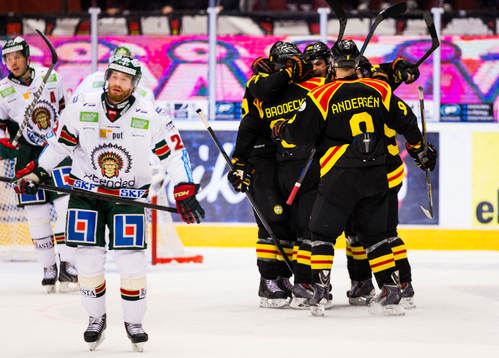 Brynäs spelare jublar
