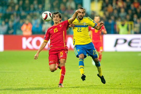 Sveriges Erkan Zengin och Montenegros Stefan Savic