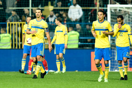 Sveriges Zlatan Ibrahimovic deppar