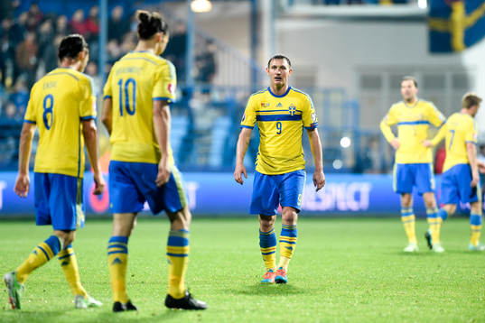 Sveriges Albin Ekdal, Zlatan Ibrahimovic och Kim