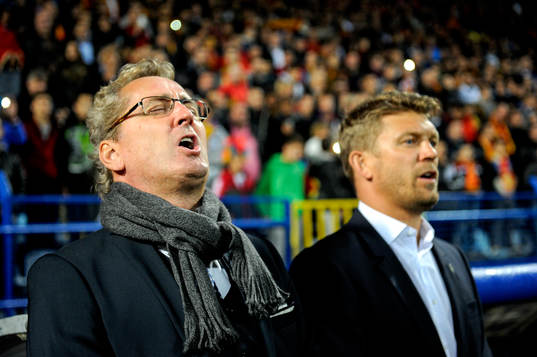 Sveriges förbundskapten Erik Hamrén och players manager