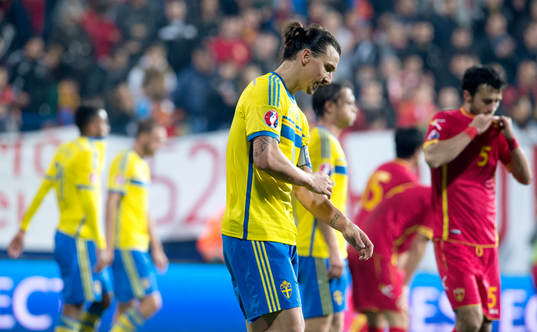 Sveriges Zlatan Ibrahimovic deppar