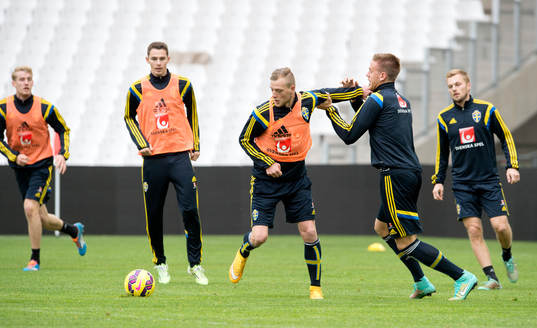 Sveriges John Guidetti och Pontus Jansson