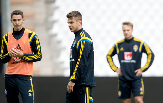 Sveriges Alexander Kacaniklic, Branimir Hrgota, Isaac Kiese