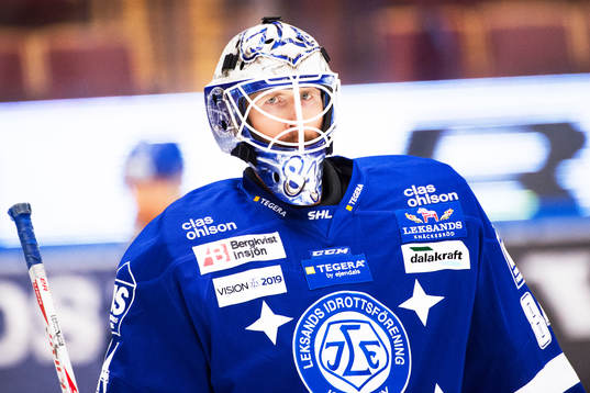Leksands Leksands målvakt Joakim Lundström före