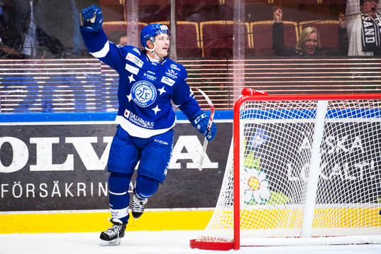 Leksands Jens Bergenström jublar