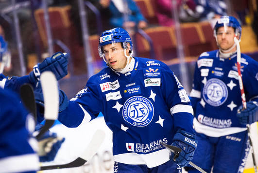 Leksands Fabian Brunnström jublar
