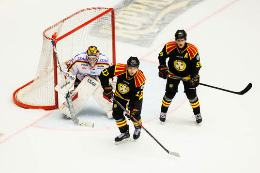 Brynäs Pathrik Westerholm och Sebastian Enterfeldt