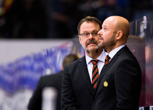 Brynäs målvaktstränare Pekka Alsén och tränare Tommy