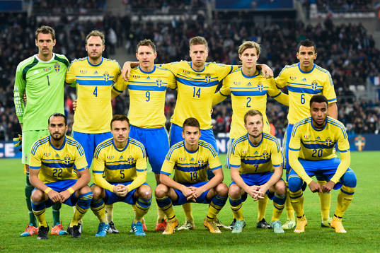 Sveriges startelva, övre raden från vänster, målvakt