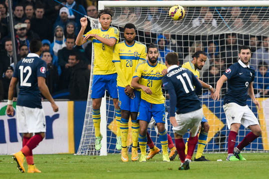 Sveriges Albin Ekdal, Isaac Kiese Thelin och Jimmy Durmaz