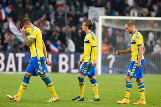 Sveriges Pontus Jansson, Emil Krafth och John Guidetti