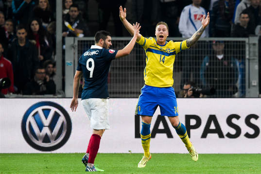 Sveriges Pontus Jansson är arg