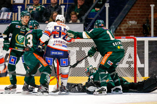 Färjestads målvakt Justin Pogge