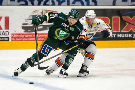 Färjestads Anssi Salmela och Alexander Johansson