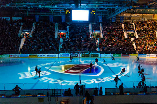 Djurgårdens spelare gör entré på Hovet innan