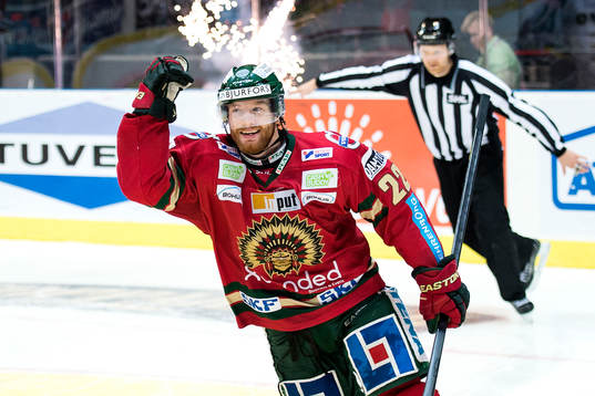 Frölundas Robin Figren jublar