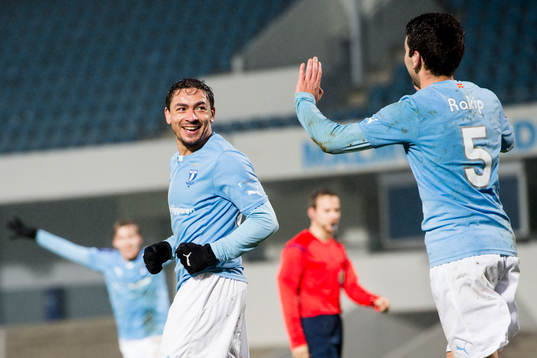 Malmö FFs Ricardo Ferreira Da Silva jublar ihop med Erdal