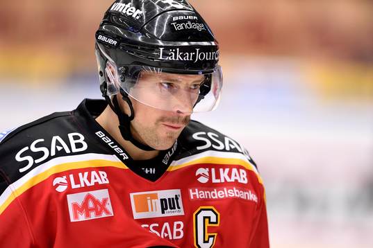 Luleås Chris Abbott på uppvärmningen