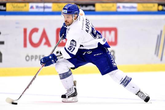 Leksands Kevin Kapstad med pucken