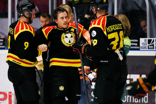 Brynäs Sebastian Enterfeldt leds av isen