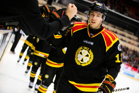 Brynäs Anton Rödin jublar