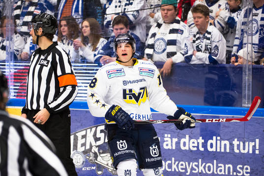 HV71s Kevin Fiala deppar