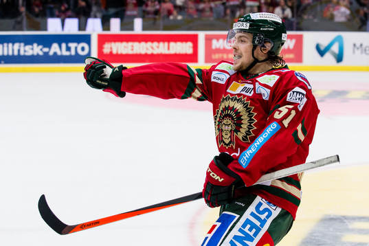 Frölundas Mats Rosseli Olsen jublar