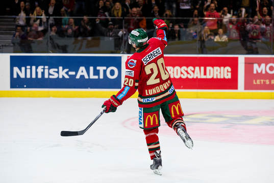 Frölundas Joel Lundqvist jublar