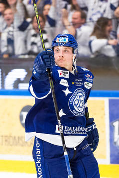 Leksands Linus Hultström jublar