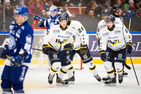 HV71s Ted Brithén, Erik Christensen, Kristofer Berglund