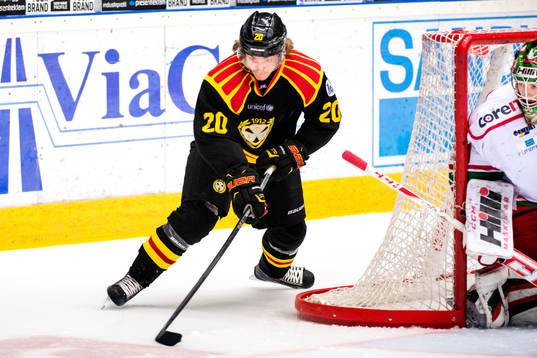 Brynäs Adam Brodecki rundar målet bakom Linus Ullmark,