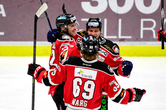 Malmö Redhawks Anton Lindholm nyförvärv jublar