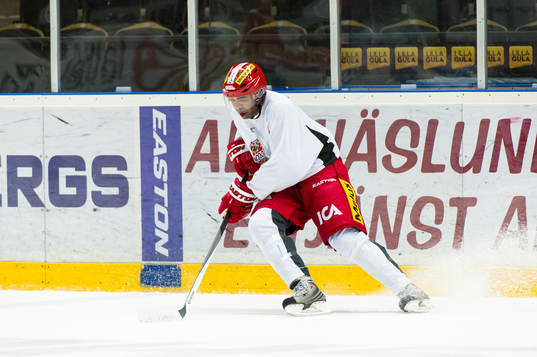 Donald Brashear tränar med sina lagkamrater