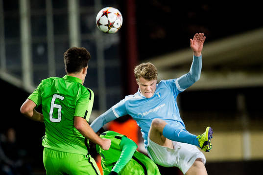 Malmö FFs Freddie Brorsson och Juventus Giulio Parodi