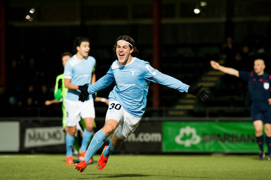 Malmö FFs Oliver Stojanovic Fredin jublar