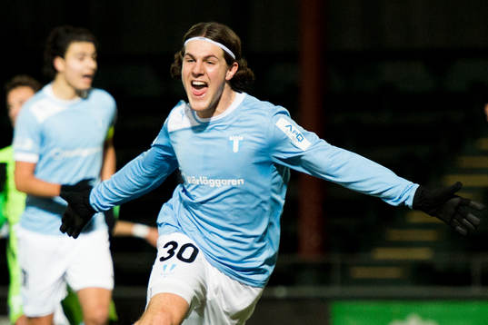 Malmö FFs Oliver Stojanovic Fredin jublar