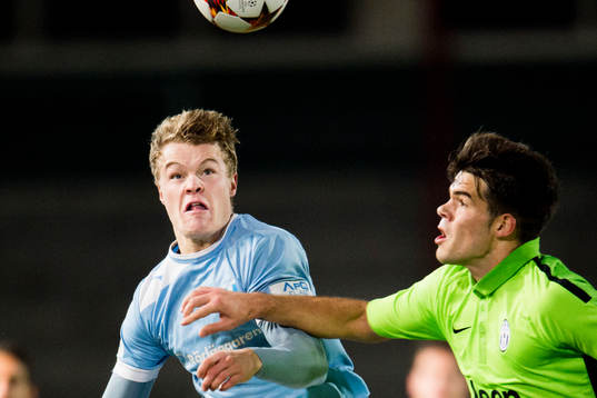 Malmö FFs Freddie Brorsson och Juventus Giulio Parodi
