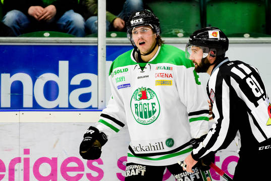 Rögles Sebastian Stålberg visas ut 2 + 10 minuter