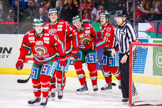 Frölundas Anton Blidh, Oliver Bohm, Christian Bäckman och