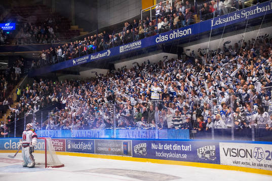 Leksands supportrar jublar
