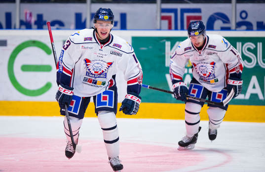 Linköpings Jakub Vrana gör 4-5 och jublar