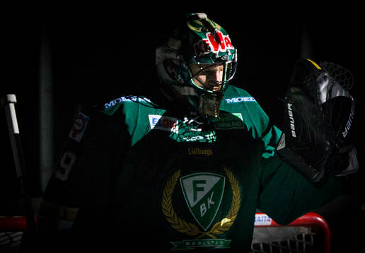 Färjestads målvakt Justin Pogge