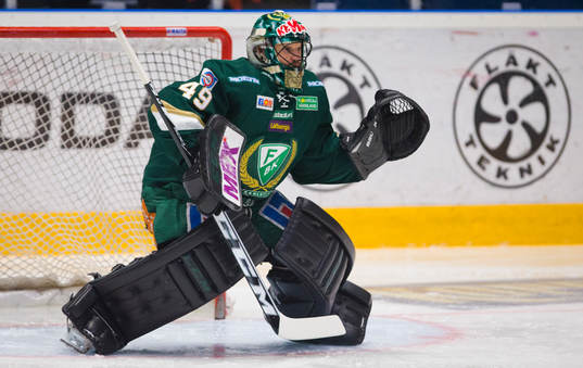 Färjestads målvakt Justin Pogge