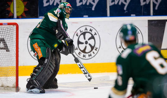 Färjestads målvakt Justin Pogge
