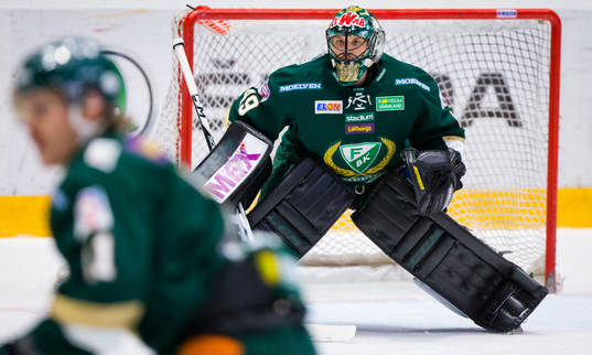 Färjestads målvakt Justin Pogge