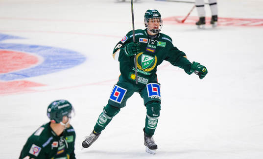 Färjestads Joel Eriksson Ek jublar