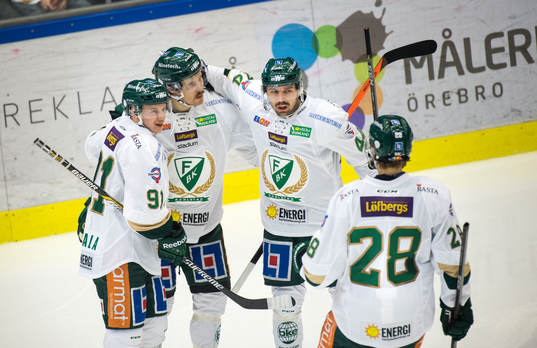 Färjestads Anssi Salmela jublar