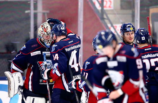 Linköping målvakt Marcus Högberg höll nollan och tackas