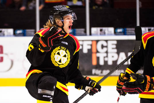 Brynäs Oskar Lindblom jublar